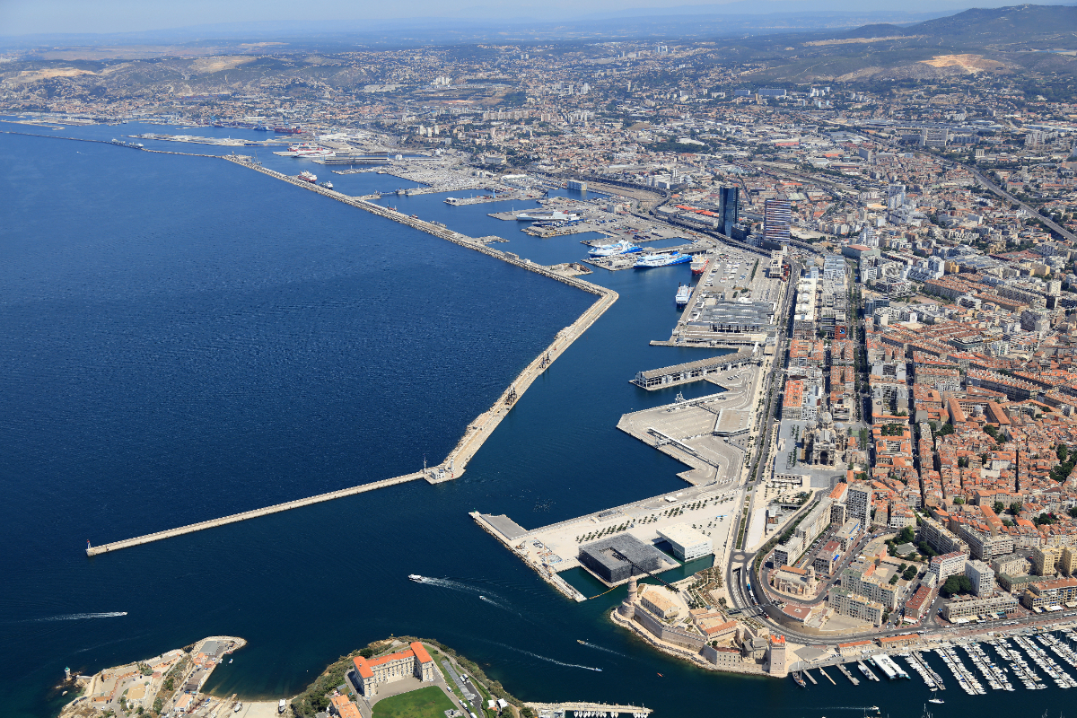 Vue aérienne du Port de Marseille